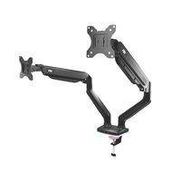 Suporte de Mesa Articulado Gamer para 2 Monitores de 17" a 35" PIX, com Pistão a Gás e HUB USB-C/A, RGB, Preto - PX-GG9-D