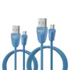 Kit Cabo Micro Usb, Sincronização E Recarga 12w 2.4a, Kit 1 Metro + 2 Metros, Azul, Cmb512be, Elg