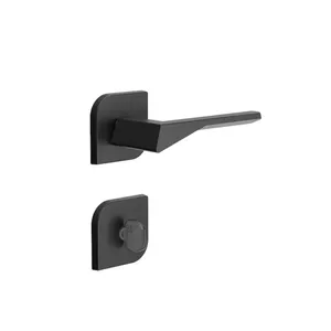 Fechadura Roseta Design Interna 40mm Preto Fosco 735i128pf 3f