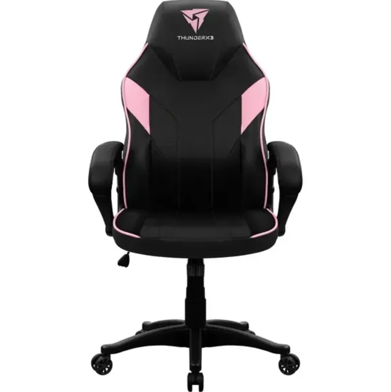 Cadeira Gamer Thunderx3 Ec1, Suporta Até 120kg, Cilindro De Gás, Almofadas, Preto E Rosa - 78233