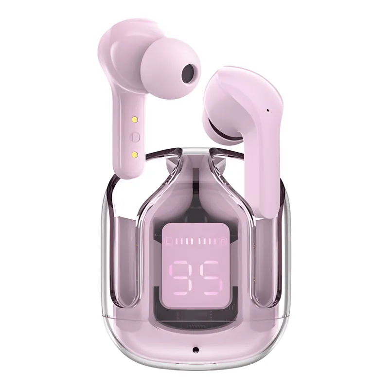 Fone De Ouvido Air31 Bluetooth Sem Fio Led Display Digital Nilbas - Rosa