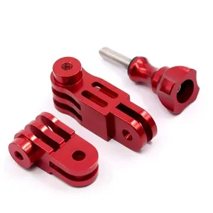 Extensor Pivot Em Alumínio Para Gopro E Similares - Vermelho