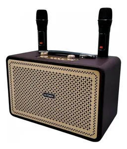 Caixa De Som Portátil Am-8516 – 200w, Karaokê, 2 Microfones Sem Fio