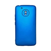 Capa Moto G5 Silicone Aveludada Colorida Capinha Anti Impacto Moto G5:azul Metálico