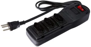 Filtro De Linha Power Line De 3 Tomadas Em Gabinete Plástico
