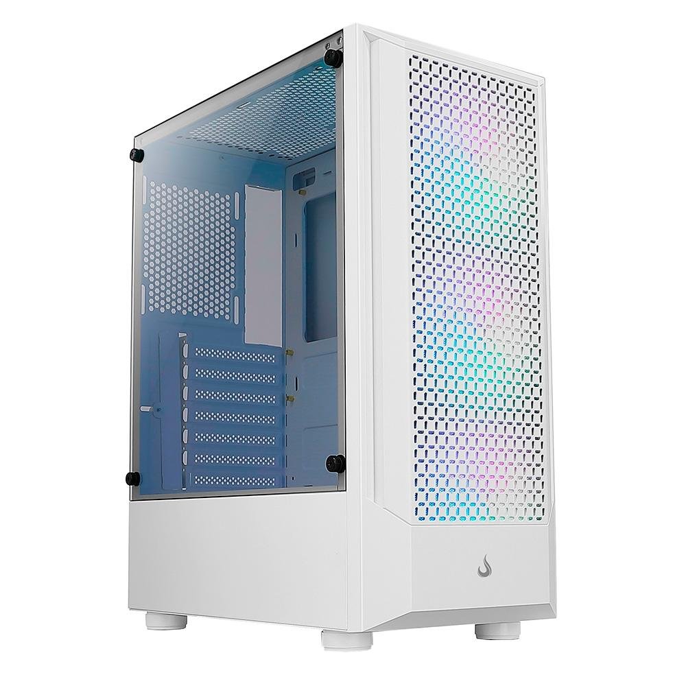 Gabinete Gamer Rise Mode Wave White Mid Tower