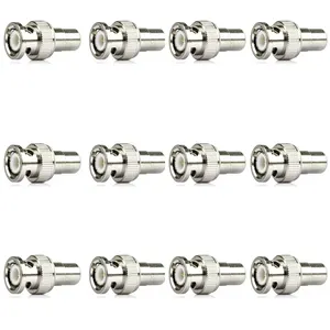 Kit 10 Adaptador Entra Rca Sai Bnc Bnc Macho Rca Fêmea