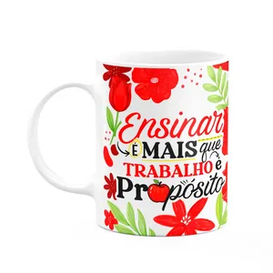 Caneca Da Professora - Ensinar É Propósito - Branca M1