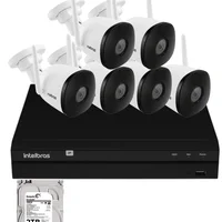 Kit 6 Câmeras Intelbras Im5 Full Hd Nvd 1408 Intelbras Com Hd 2TB.