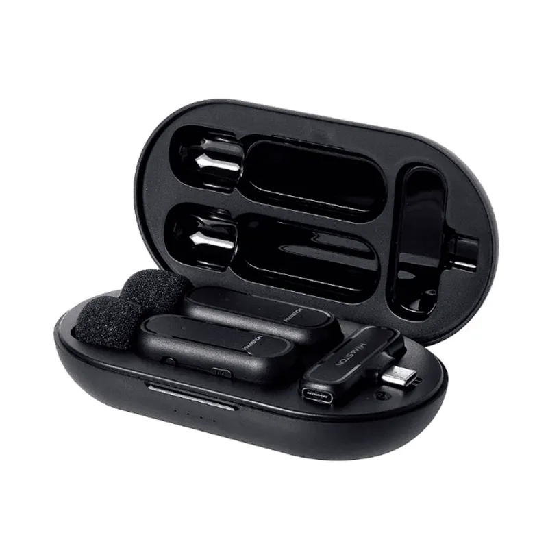 Microfone De Lapela Duplo Sem Fio Tipo C Hmaston Mk-08