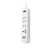Extensão depuradora De Linha Com 4 Tomadas E 3 Usb