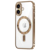 Capa Magsafe com Proteção Lente iPhone 16 - Tela 6.1 Cor: Dourado