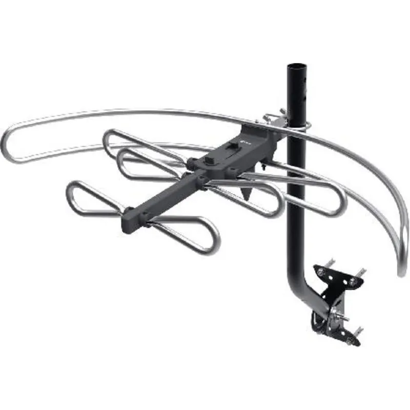 Antena Externa Digital Full Hd Hdtv/Uhf/Vhf Com Suporte E Cabo De 20 Metros - Hdo-10K