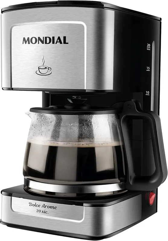 Cafeteira Eletrica Dolce Arome, Mondial, Preto/inox, 550w, 110v - C-43-20x-si
