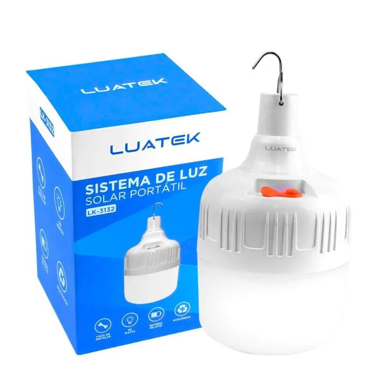 Sistema De Luz Iluminação Solar 30w Lâmpada Emergência Sos