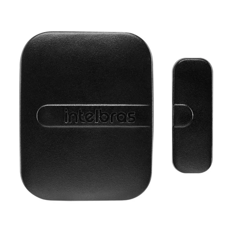 Kit 02 Sensores Magnético De Abertura De Porta E Janela Xas Smart Black Intelbras Sem Fio