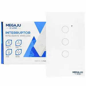 Interruptor Inteligente Wifi 3 Teclas Touch Alexa Google Home Branco Megaju Aitek