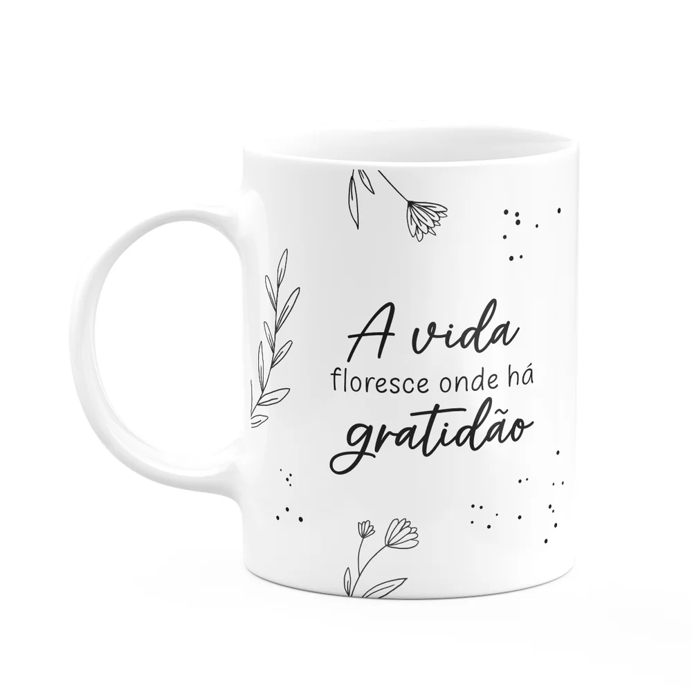 Caneca Motivação - Celebre A Vida Com Gratidão E Leveza