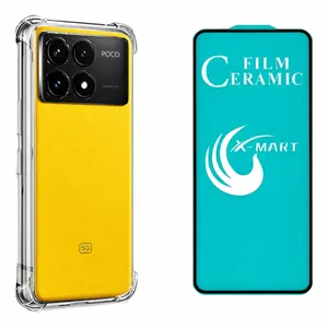 Capa Anti Impactos + Película De Cerâmica 9d Para Xiaomi Poco X6 Pro