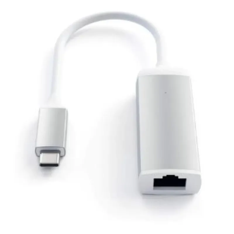 Adaptador Tipo-c Para Ethernet Na Cor Prata