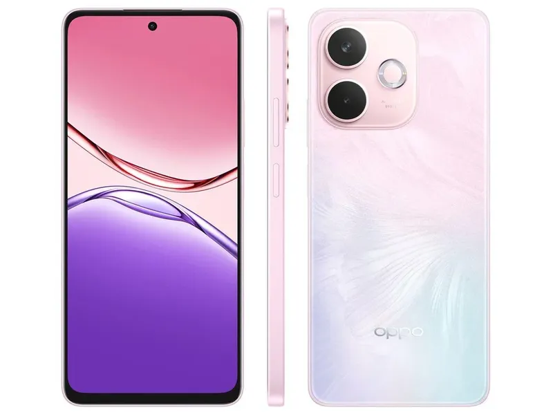 OPPO A5 PRO 5G 256GB, 8GB RAM, Tela 6.67", 50MP, Rosa Pastel