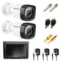 Kit 02 Câmeras Infra Bullet, Tela Monitor 7 Polegadas Lcd Colorido e Acessórios