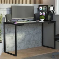 Mesa De Escritório Industrial Madesa,Preta, 120cm, Nero Marquina