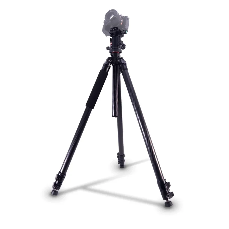 Tripé Com Cabeça Esférica Ball Head Kingjoy Fc-317+q30 Fibra De Carbono Para Até 17kg