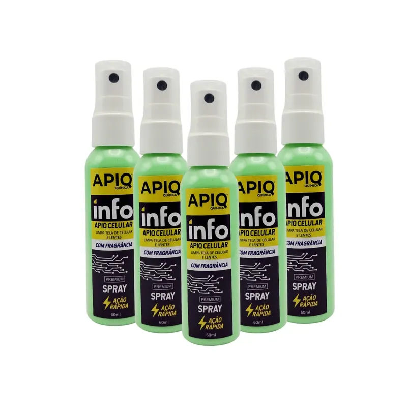Kit 5 Peças Limpador De Celular- Tradicional Com Fragrância 60ml