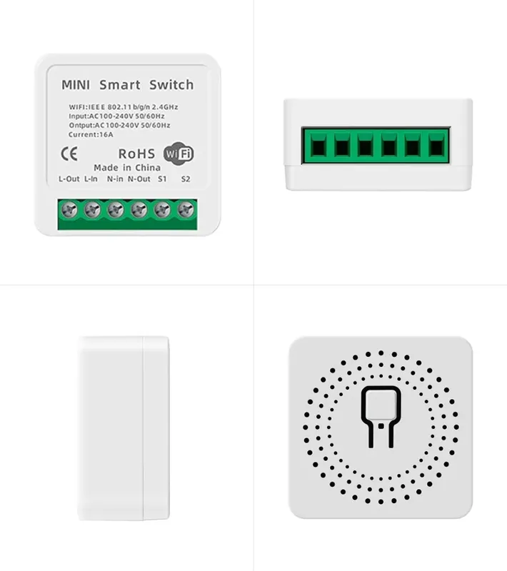 Mini Interruptor Wifi 16a Ac 90-250v Tuya/smartlife