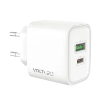 Carregador 20w Com 1 Usb E 1 Usb-c Volt Branco