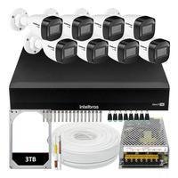Kit Intelbras, 8 Câmeras VHD 1130 30m + DVR De 16 Canais 1016c, HD 3TB