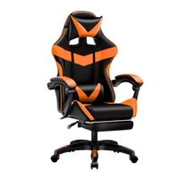 Cadeira De Escritório Gamer Nitro Laranja Ergonômica Couro Sintético Reclinável Altura Ajustável Apoio Pés