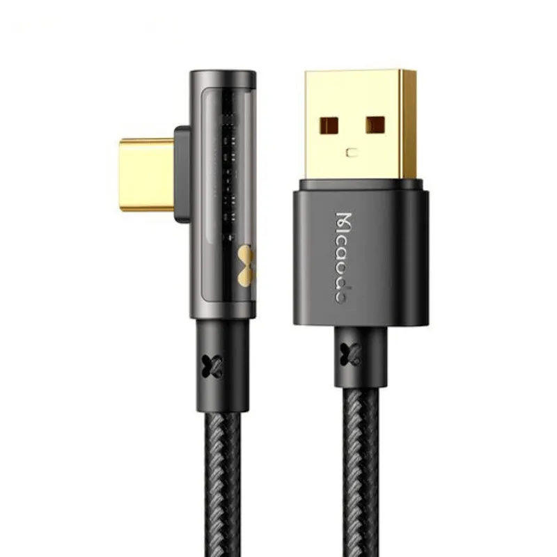 Cabo Carregador E Dados Gamer 90 Graus Mcdodo, 100w/6a, USB-C, 1,8 Metros