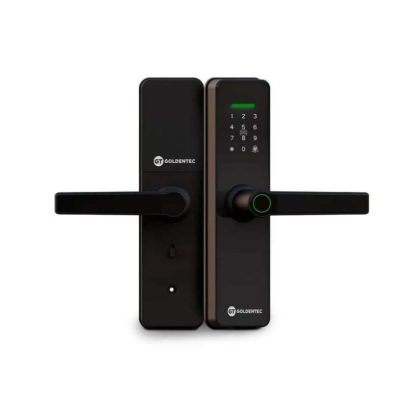 Fechadura Digital Biométrica Goldentec - Preto | Gt Smart
