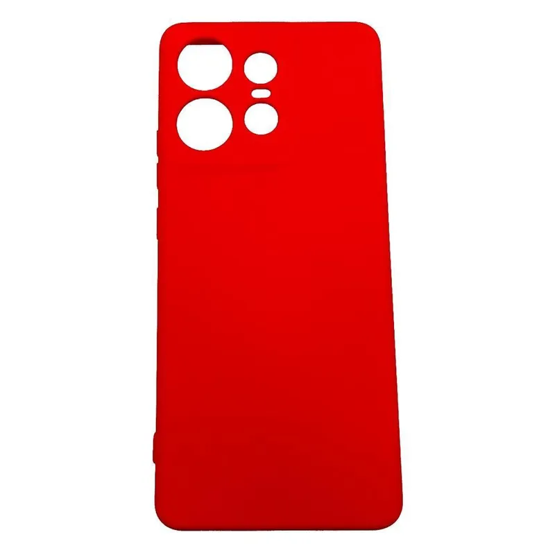 Capa Capinha Compatível Com Motorola Edge 50 Pro Xt2403 Tela 6.7 Silicone Aveludada Premium Vermelho