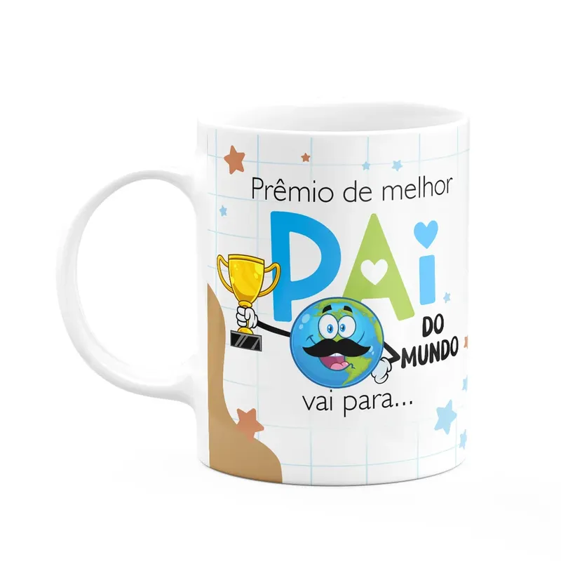 Caneca Pais - Prêmio De Melhor Pai Do Mundo - 325ml