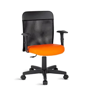 Cadeira Home Office, Executiva Com Tela No Encosto Linha Turim - Laranja