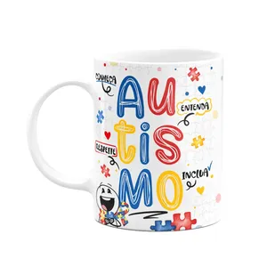Caneca Happy - Autista - Conheça, Respeite, Entenda, Inclua