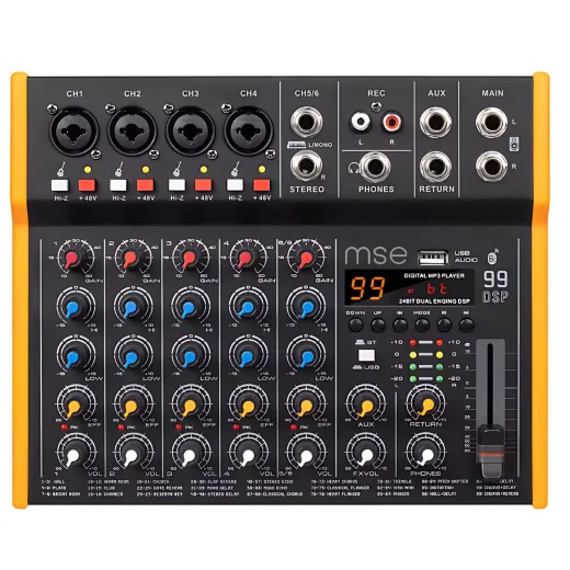 Mesa De Som 6 Canais Marca Mmx-6 Mse
