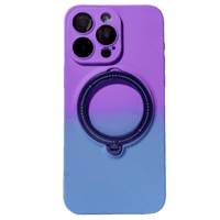 Capa Telefone Suporte Magsafe Em Gradiente Compatível Iphone Cor:azul/roxa;modelo Iphone:ip 12 Promax