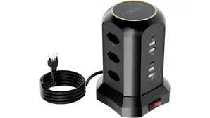 Extensão Tomada De Torre 9tomadas 4usb 2type-c Coibeu Preto
