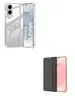 Película 3d De Vidro Privacidade + Capa Silicone Tpu Para Galaxy S25 Edge
