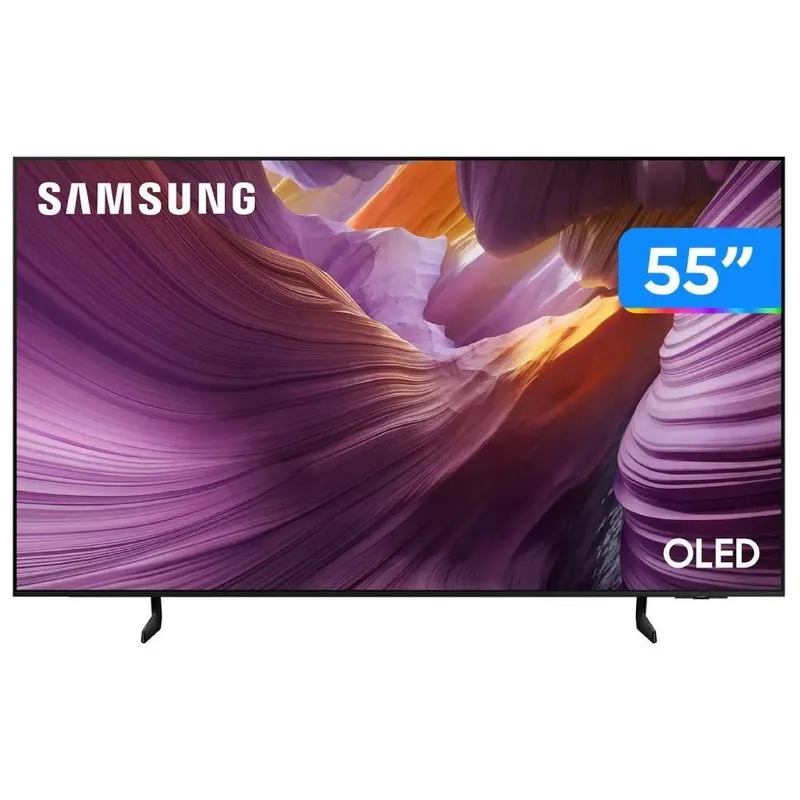 Smart TV 55" Samsung 4K OLED S85F QN55S85FAGXZD 120Hz Tizen NQ4 AI Gen2 Bixby Alexa 4 HDMI
