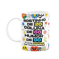 Caneca Divertida Vibes - Rostinho De 20 Coluna De 60