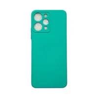 Capa Xiaomi Redmi 12 Silicone Aveludada Protege Câmera Colorida Capinha Anti Impacto Redmi 12:verde Água