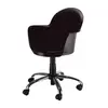 Cadeira Design Office Giratória, Linha Polipropileno Moon, Base Cromada, Marrom/Preto