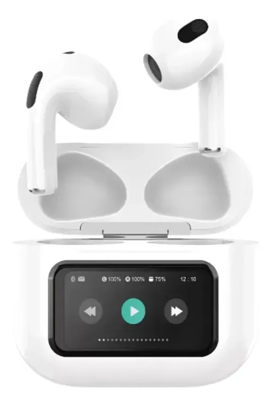 Fone Bluetooth V5.4 Lcd Som Potente, Grave E Conforto Total Branco