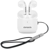 Fone De Ouvido Sem Fio Aiwa Awtwsg100w Bluetooth Tws Microfone Integrado Bateria Longa Duração Branco