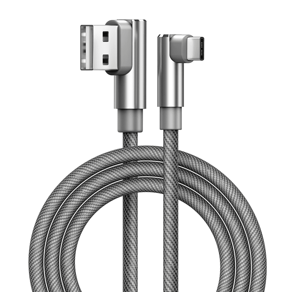 Cabo Celular Aluminio+nylon Tipo Micro 1 Mt Cinza Appacs